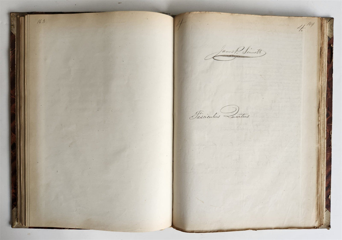 1872 MANUSCRIPT on PAPER - ECCLESIASTICAL HISTORY antique