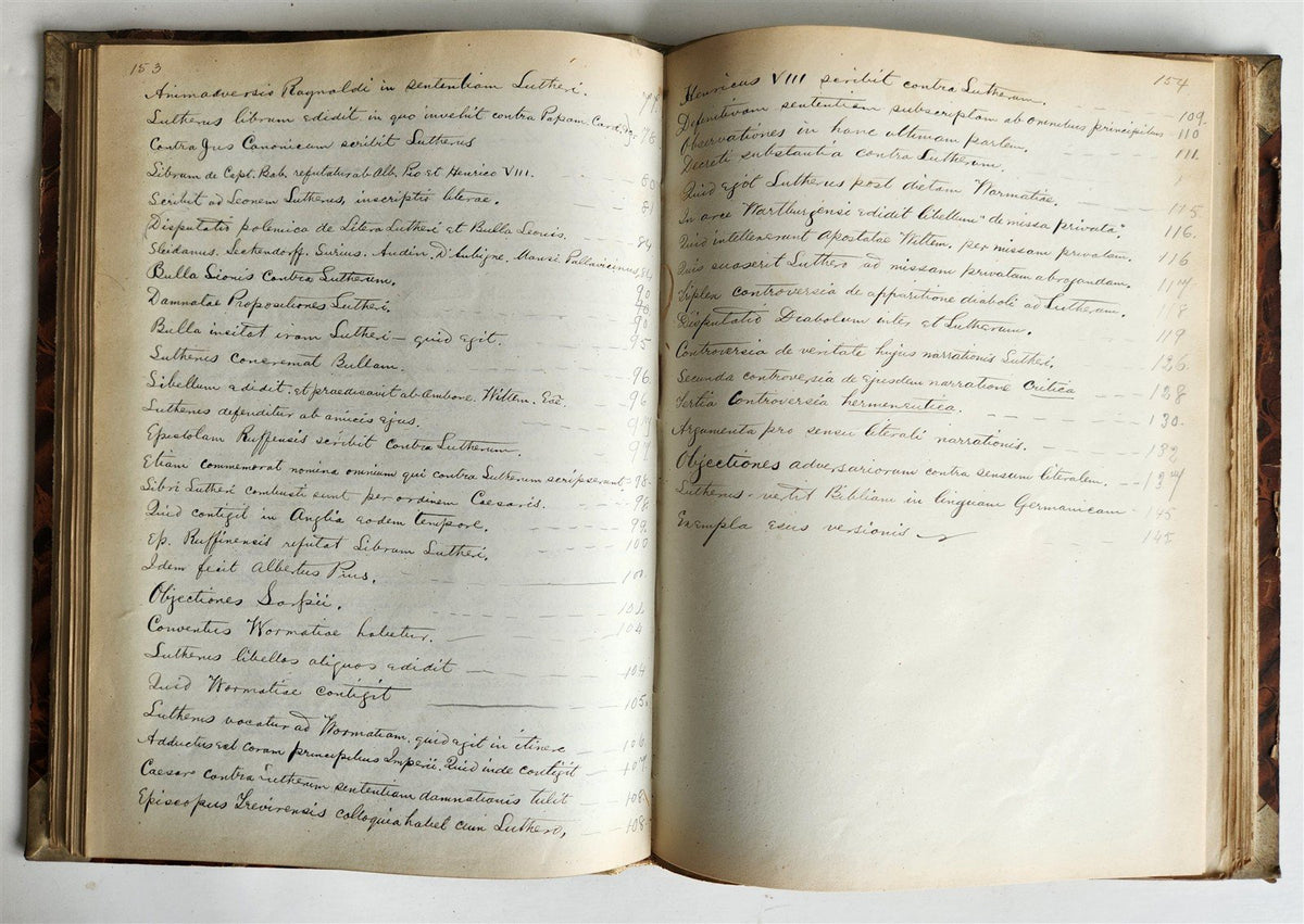 1872 MANUSCRIPT on PAPER - ECCLESIASTICAL HISTORY antique