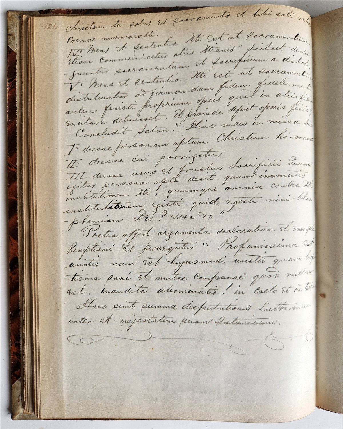 1872 MANUSCRIPT on PAPER - ECCLESIASTICAL HISTORY antique