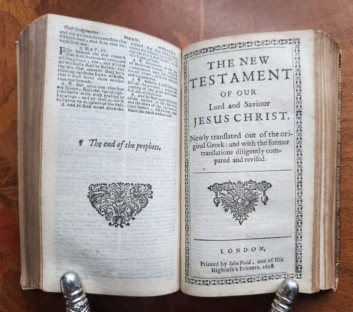 1658 BIBLE in ENGLISH OLD and NEW TESTAMENTS antique 2 VOLUMES