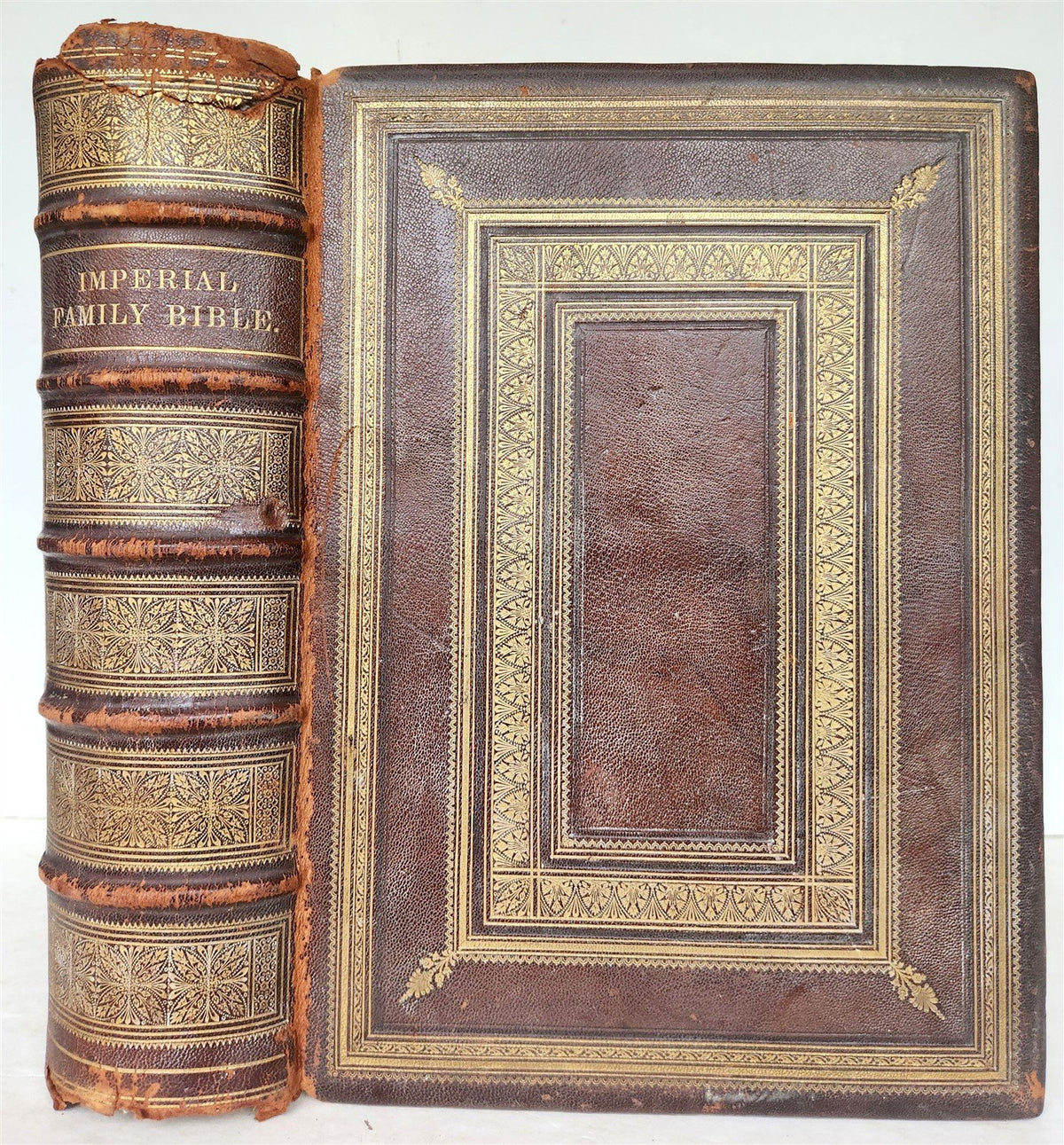 1869 IMPERIAL FAMILY BIBLE in ENGLISH OLD and NEW TESTAMENTS antique ILLUSTRATED