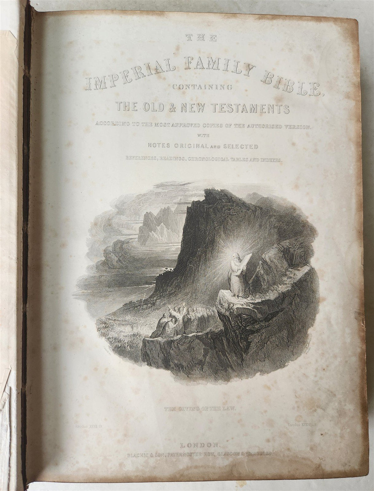 1869 IMPERIAL FAMILY BIBLE in ENGLISH OLD and NEW TESTAMENTS antique ILLUSTRATED