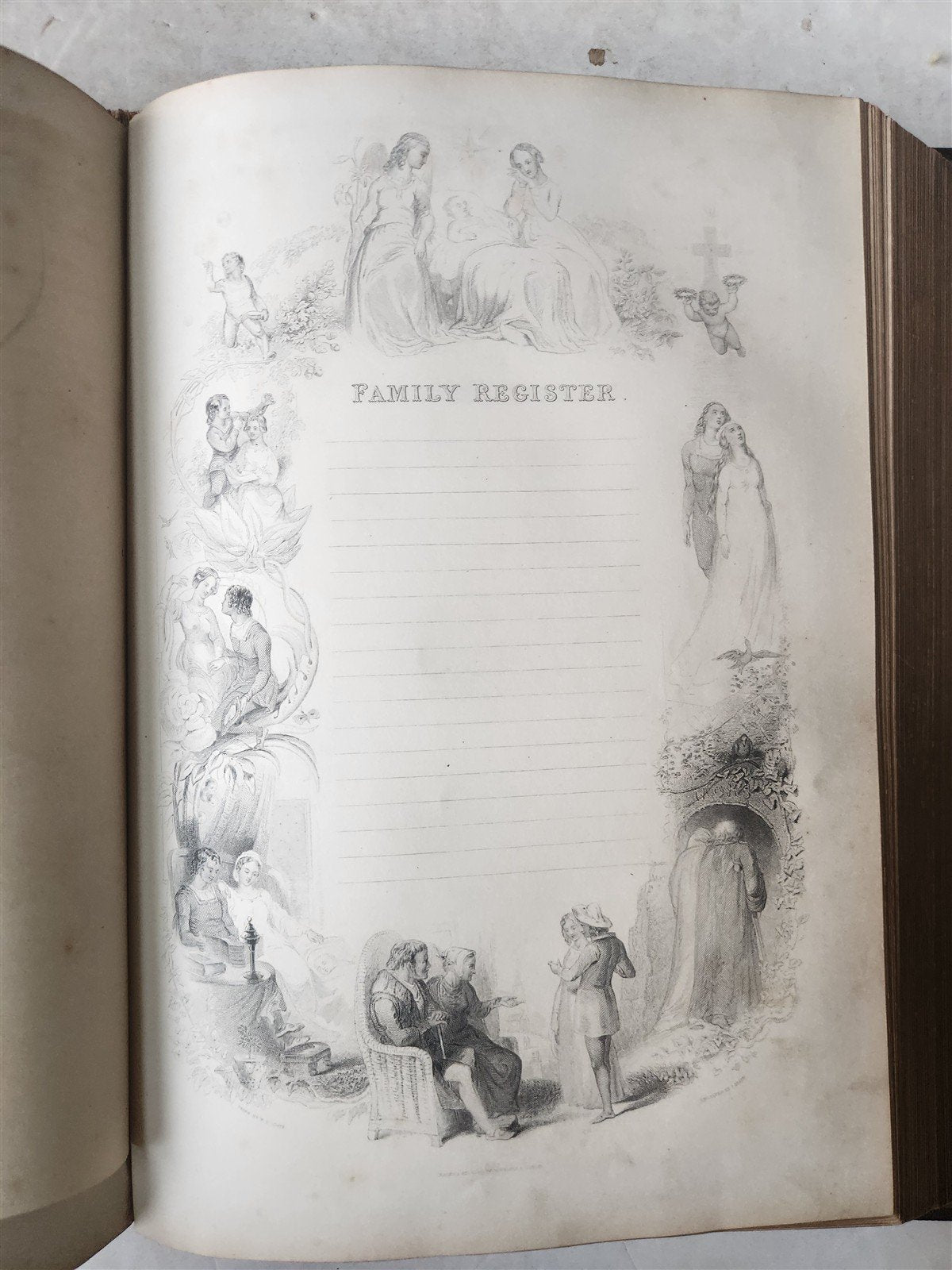 1869 IMPERIAL FAMILY BIBLE in ENGLISH OLD and NEW TESTAMENTS antique ILLUSTRATED