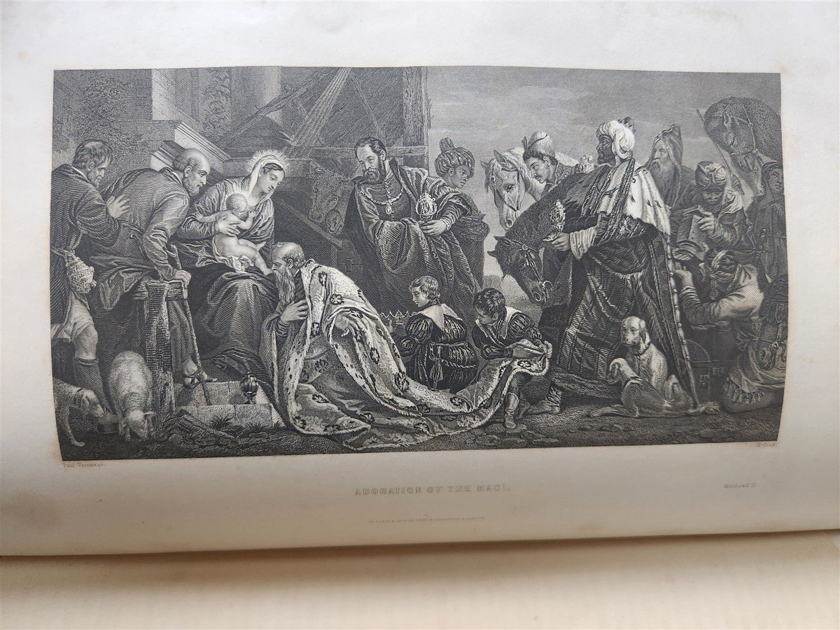 1869 IMPERIAL FAMILY BIBLE in ENGLISH OLD and NEW TESTAMENTS antique ILLUSTRATED