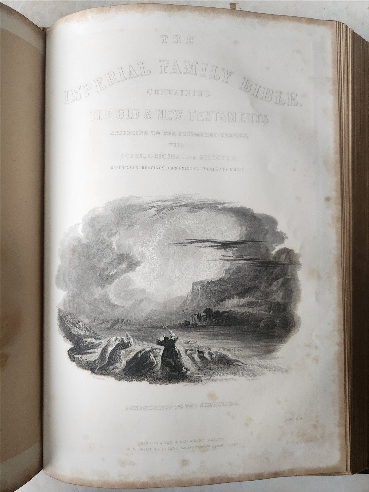 1869 IMPERIAL FAMILY BIBLE in ENGLISH OLD and NEW TESTAMENTS antique ILLUSTRATED