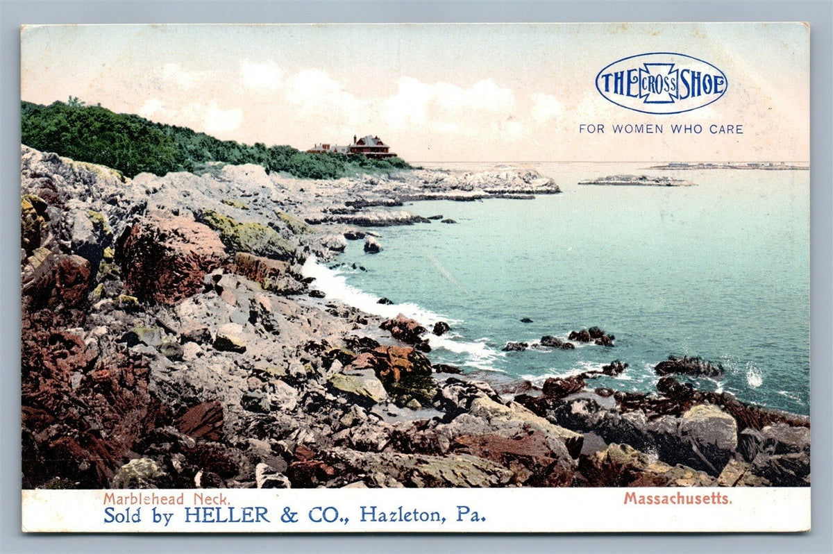 HAZLETON PA CROSS SHOE FOR WOMEN WHO CARE ADVERTISING ANTIQUE POSTCARD