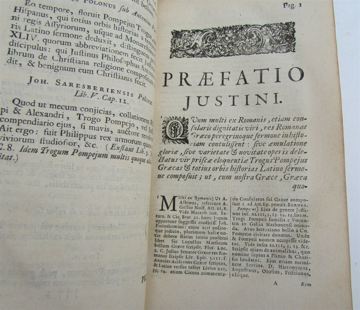 1719 Historae Philippiae antique by JUSTIN - MACEDONIA KINGS HISTORY