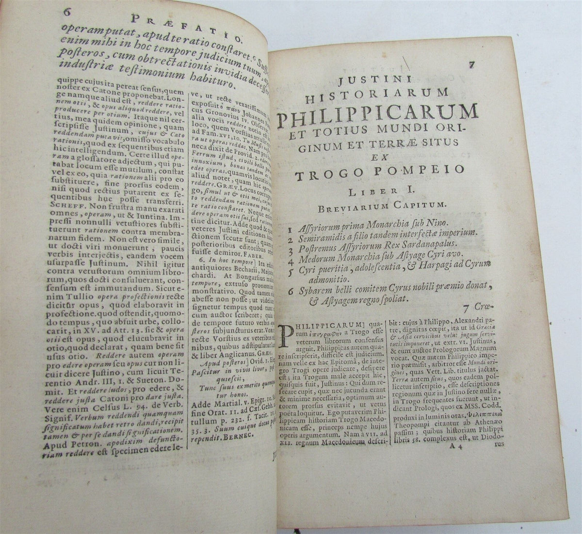 1719 Historae Philippiae antique by JUSTIN - MACEDONIA KINGS HISTORY