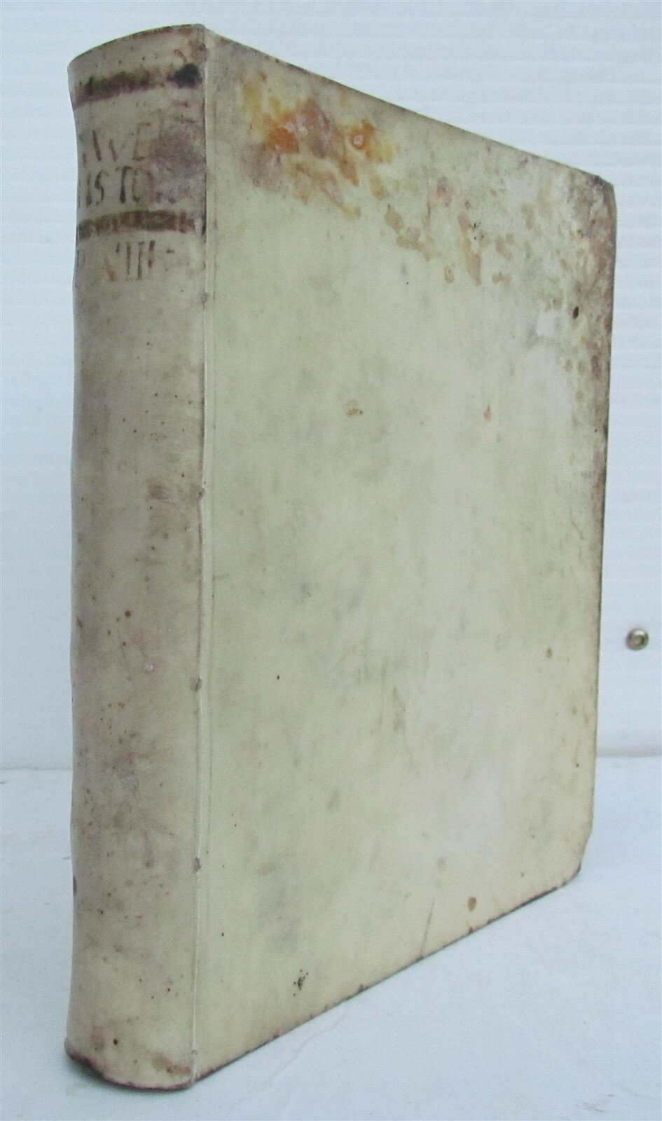 1748 WORLD'S HISTORY antique ILLUSTRATED w/ MAP in German VELLUM BOUND