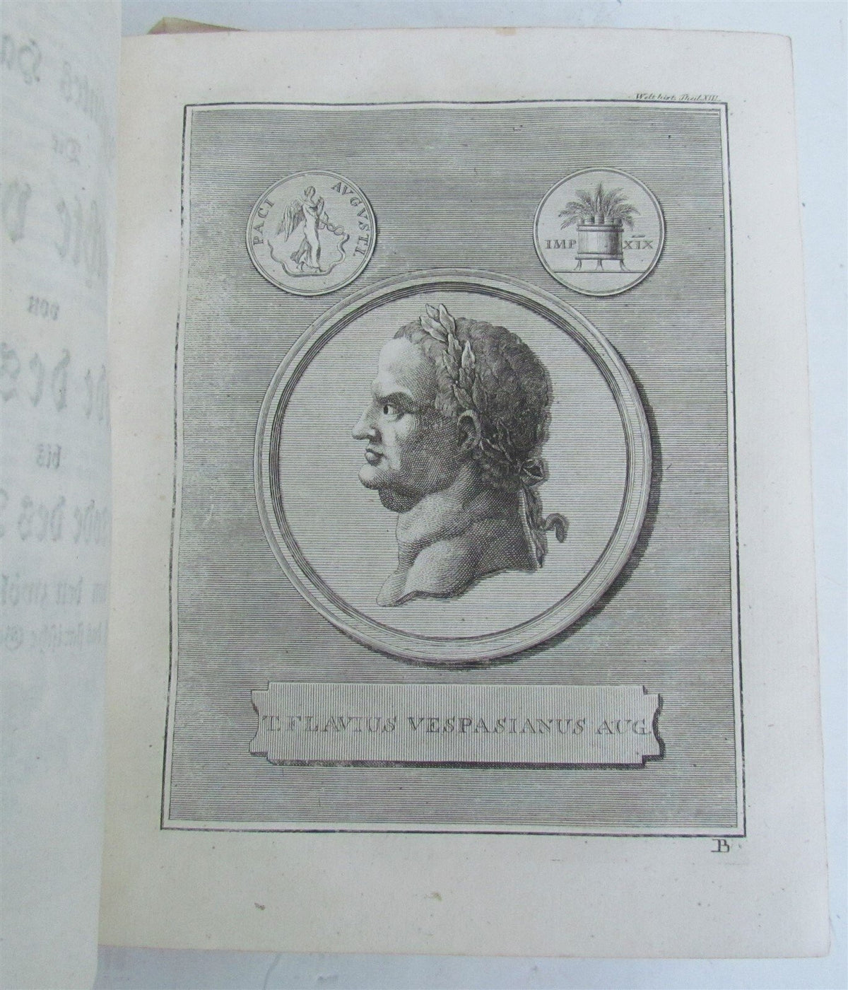 1748 WORLD'S HISTORY antique ILLUSTRATED w/ MAP in German VELLUM BOUND