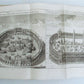 1748 WORLD'S HISTORY antique ILLUSTRATED w/ MAP in German VELLUM BOUND