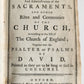 1770s BOOK of COMMON PRAYER w/ PSALTER in ENGLISH antique ILLUSTRATED
