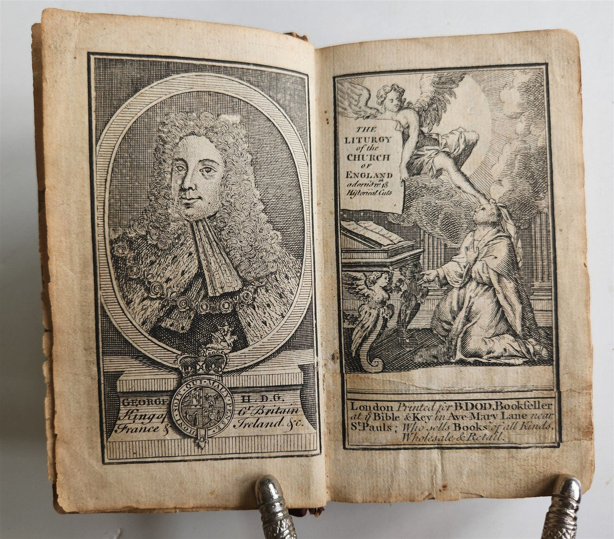 1770s BOOK of COMMON PRAYER w/ PSALTER in ENGLISH antique ILLUSTRATED