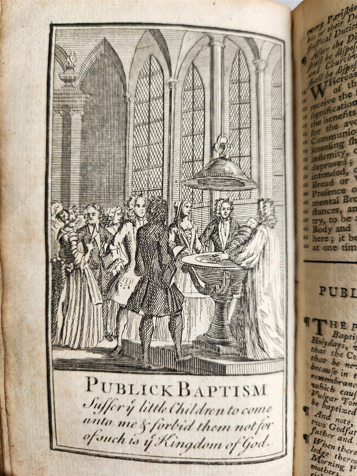 1770s BOOK of COMMON PRAYER w/ PSALTER in ENGLISH antique ILLUSTRATED