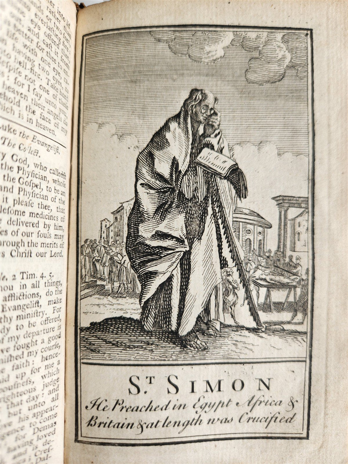 1770s BOOK of COMMON PRAYER w/ PSALTER in ENGLISH antique ILLUSTRATED