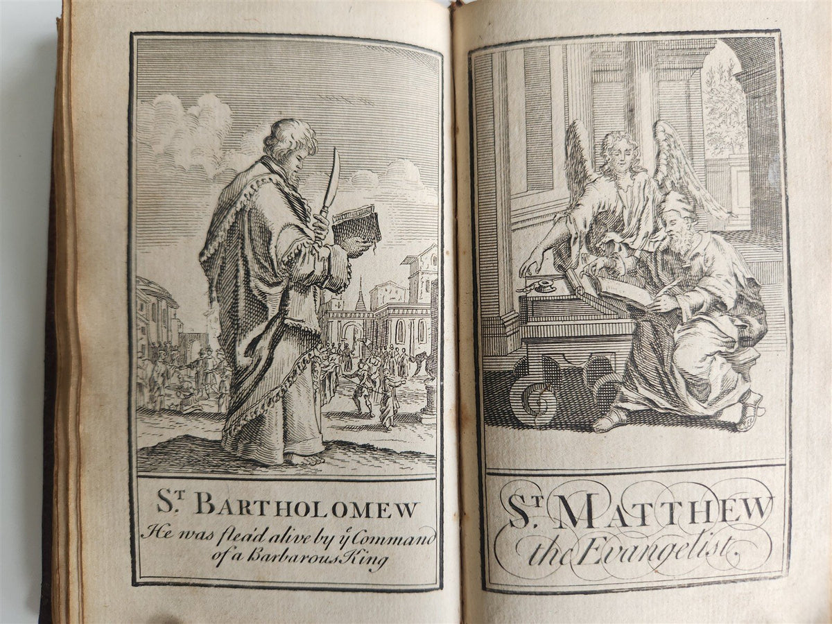1770s BOOK of COMMON PRAYER w/ PSALTER in ENGLISH antique ILLUSTRATED