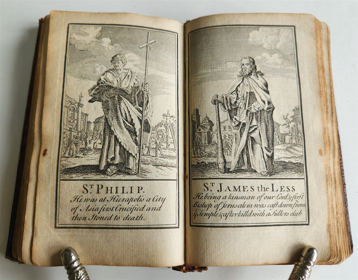 1770s BOOK of COMMON PRAYER w/ PSALTER in ENGLISH antique ILLUSTRATED