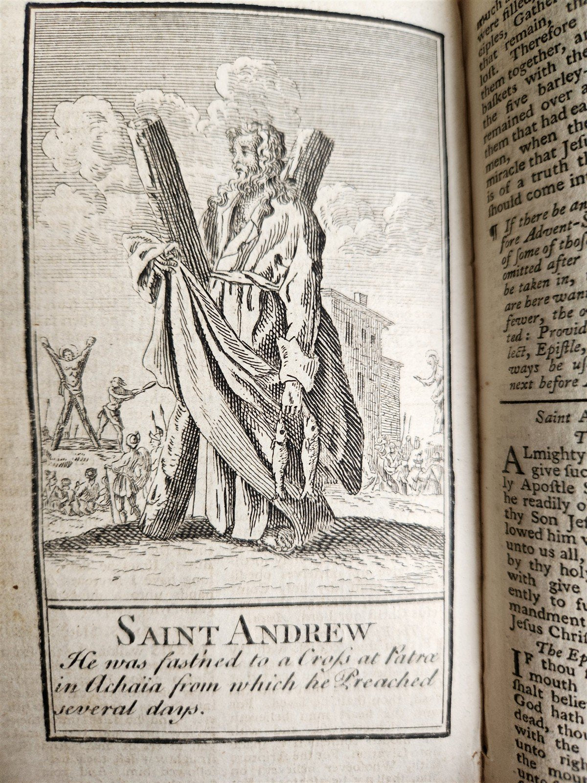 1770s BOOK of COMMON PRAYER w/ PSALTER in ENGLISH antique ILLUSTRATED