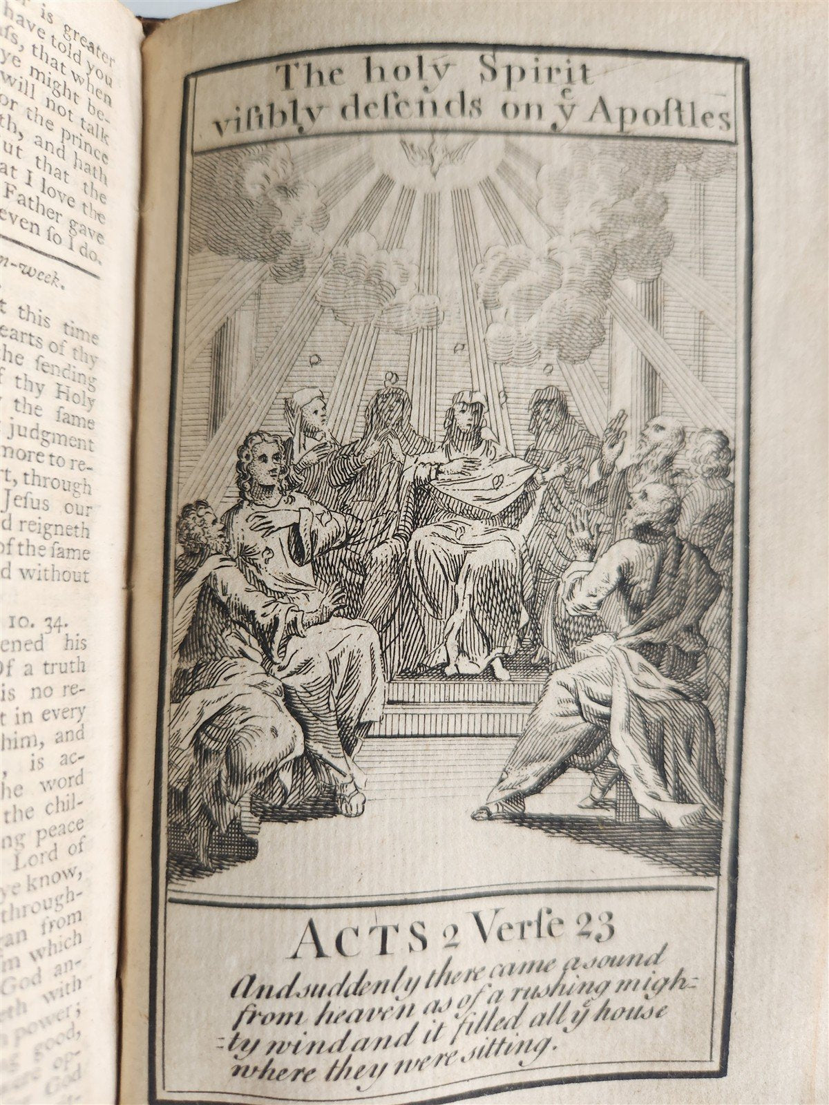 1770s BOOK of COMMON PRAYER w/ PSALTER in ENGLISH antique ILLUSTRATED