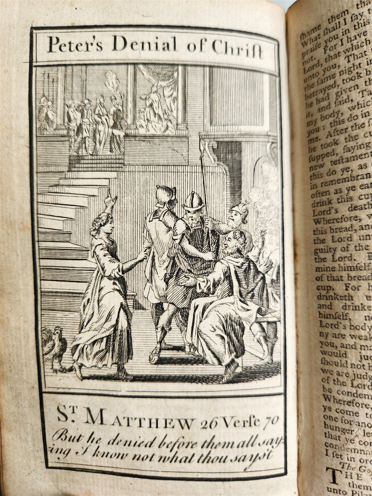 1770s BOOK of COMMON PRAYER w/ PSALTER in ENGLISH antique ILLUSTRATED