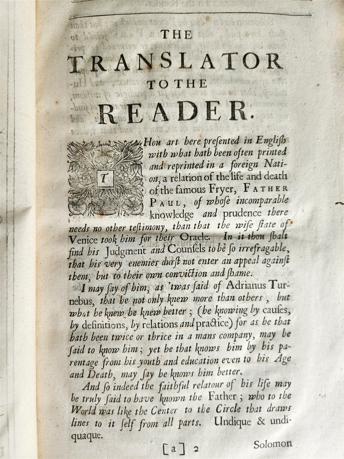 1676 HISTORY of COUNCIL of TRENT in ENGLISH by Paolo Sarpi antique 17th c. FOLIO