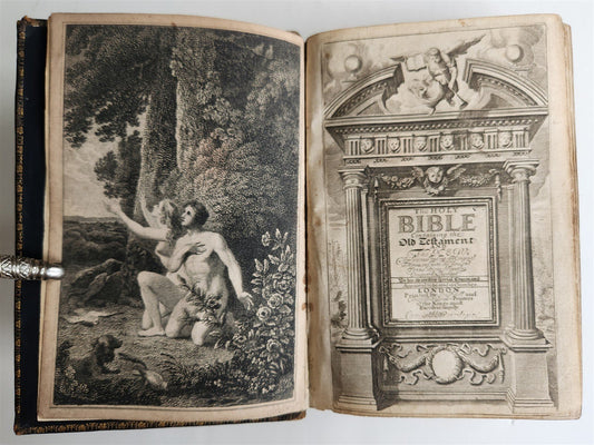 1669 BIBLE in ENGLISH antique ORIGINAL BINDING by John Bill & Christopher Barker