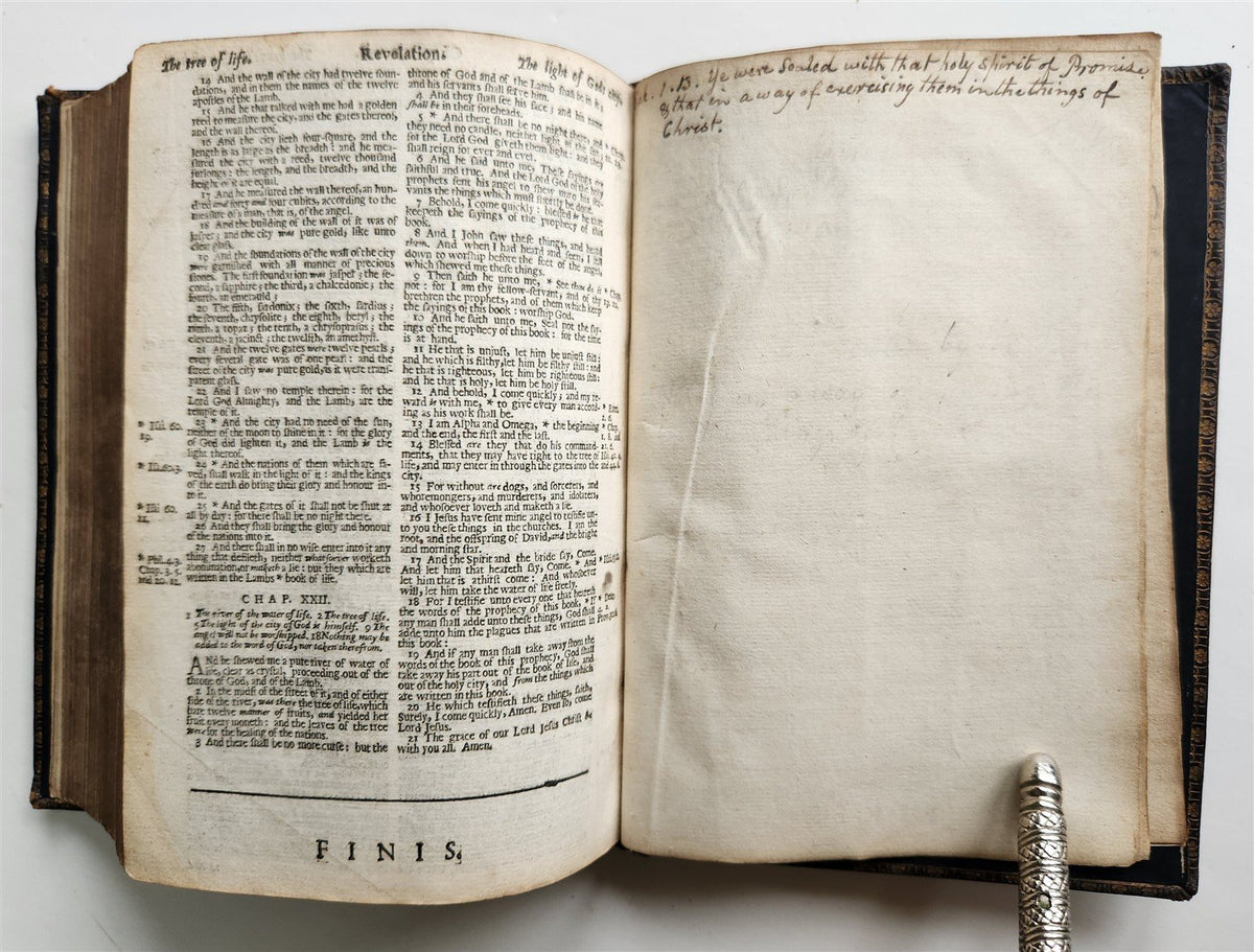 1669 BIBLE in ENGLISH antique ORIGINAL BINDING by John Bill & Christopher Barker