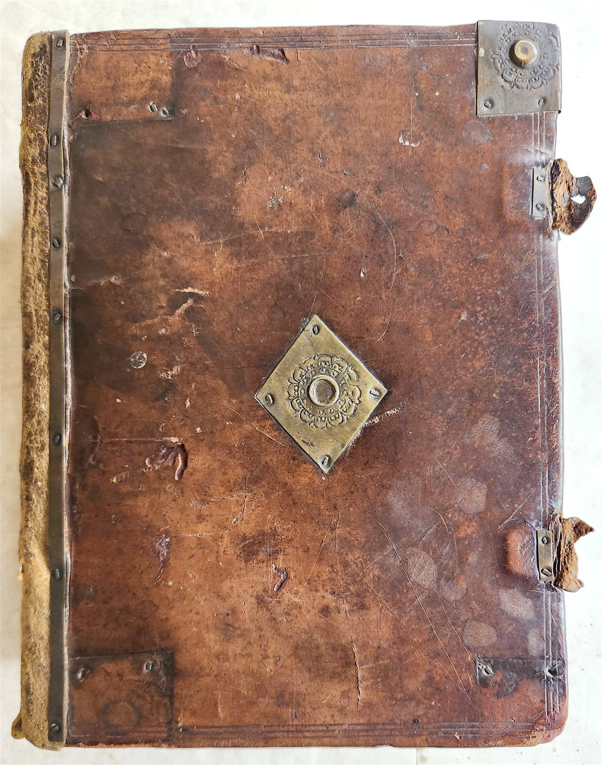 1642 BIBLE in ENGLISH antique ORIGINAL BINDING by Robert Barker OT & NT w/titles