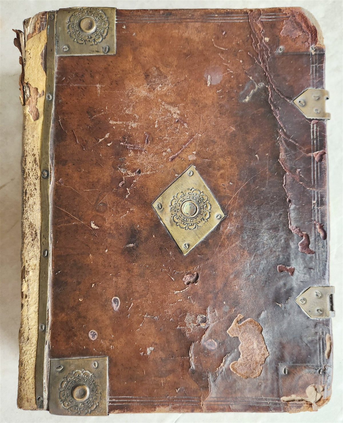 1642 BIBLE in ENGLISH antique ORIGINAL BINDING by Robert Barker OT & NT w/titles