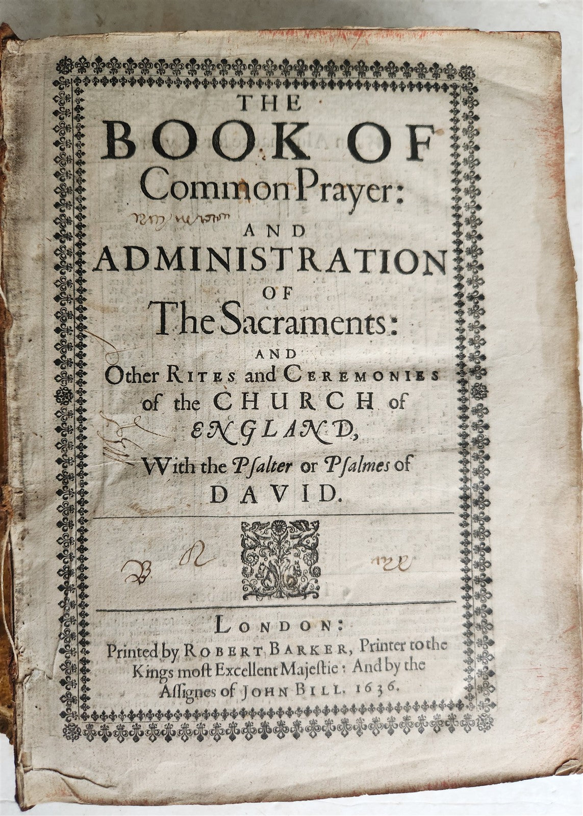 1642 BIBLE in ENGLISH antique ORIGINAL BINDING by Robert Barker OT & NT w/titles