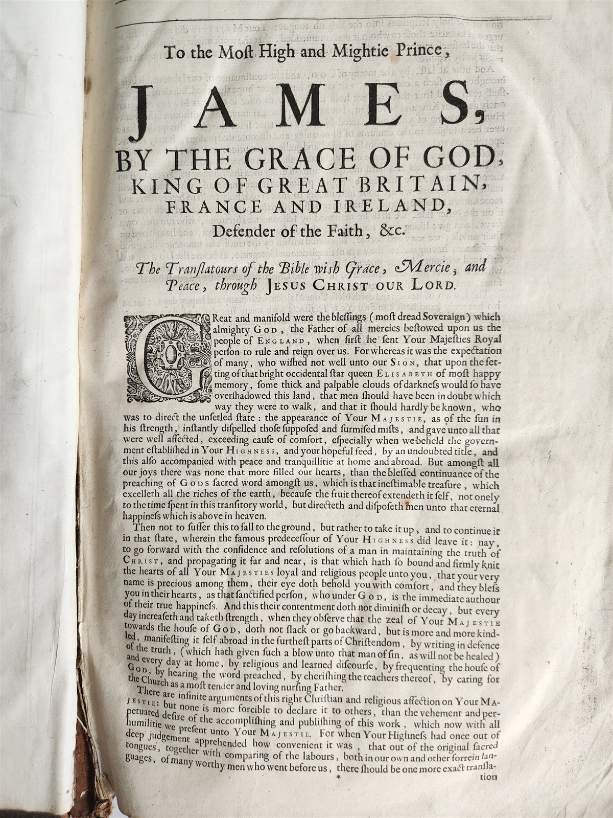 1683 BIBLE in ENGLISH antique ORIGINAL BINDING rare FOLIO King James version