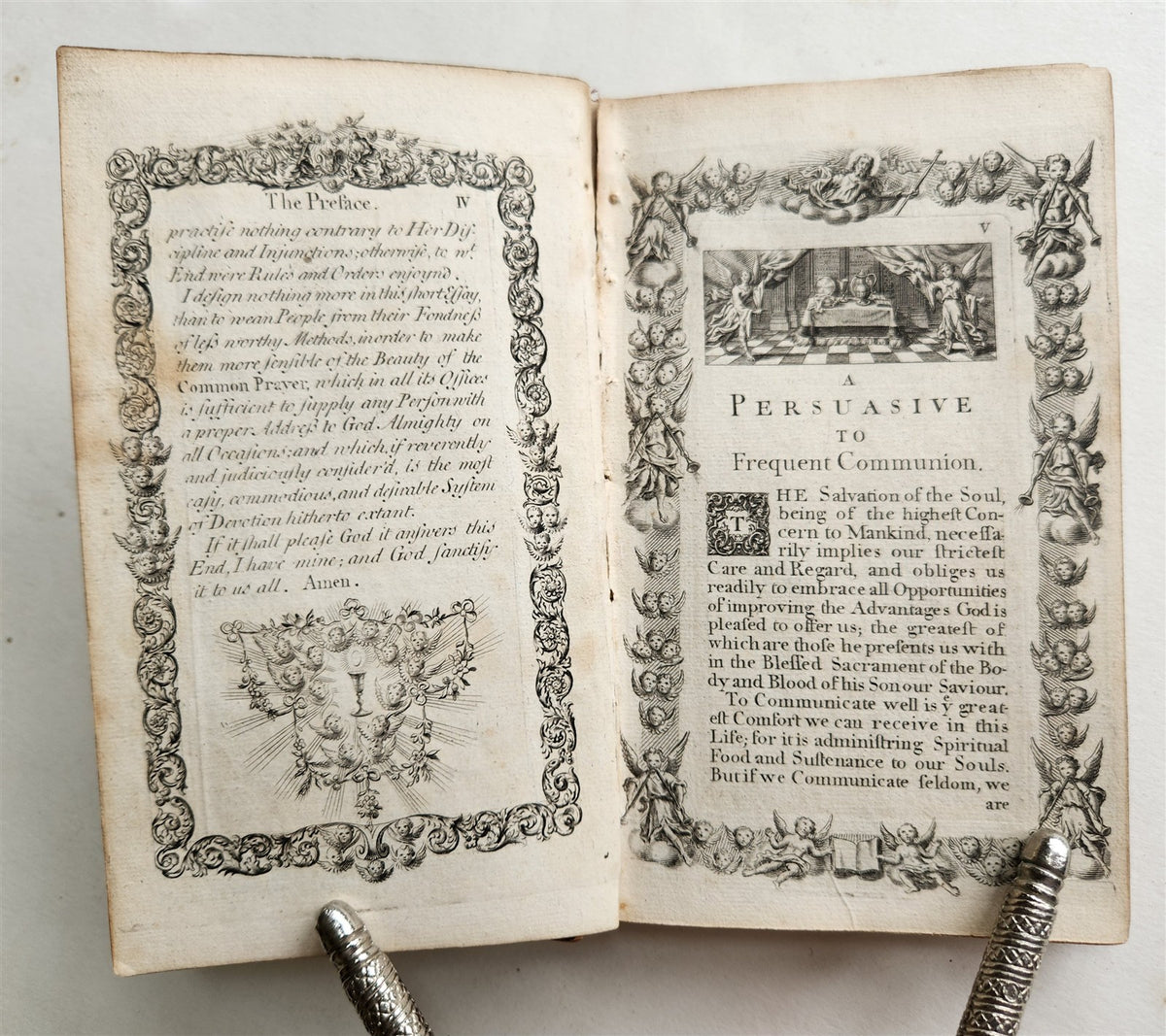 1721 ORTHODOX COMMUNICANT in ENGLISH antique ILLUSTRATED by J. STURT