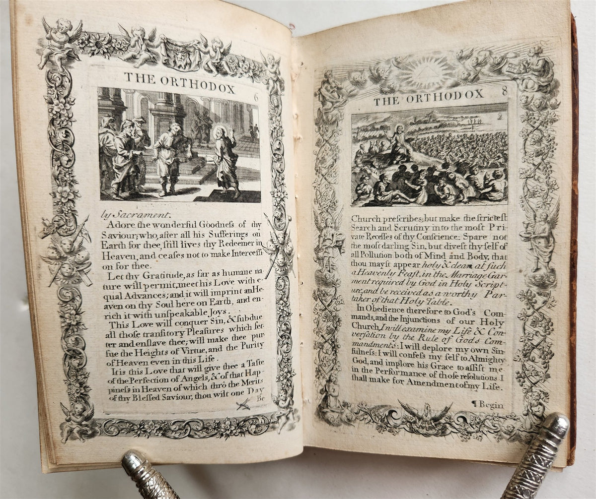 1721 ORTHODOX COMMUNICANT in ENGLISH antique ILLUSTRATED by J. STURT