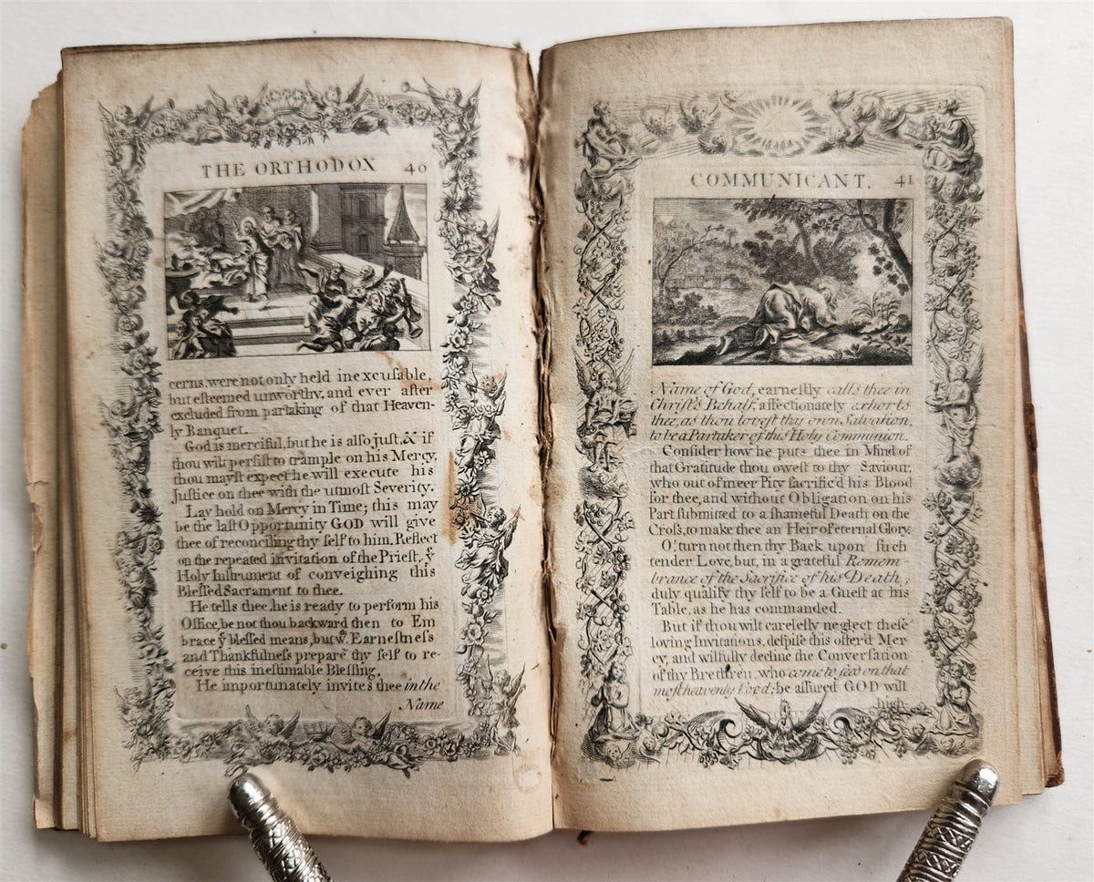 1721 ORTHODOX COMMUNICANT in ENGLISH antique ILLUSTRATED by J. STURT