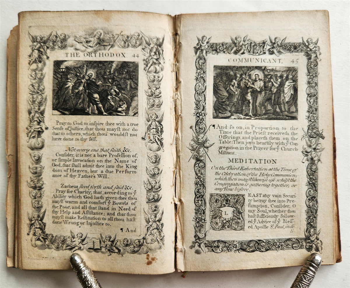 1721 ORTHODOX COMMUNICANT in ENGLISH antique ILLUSTRATED by J. STURT