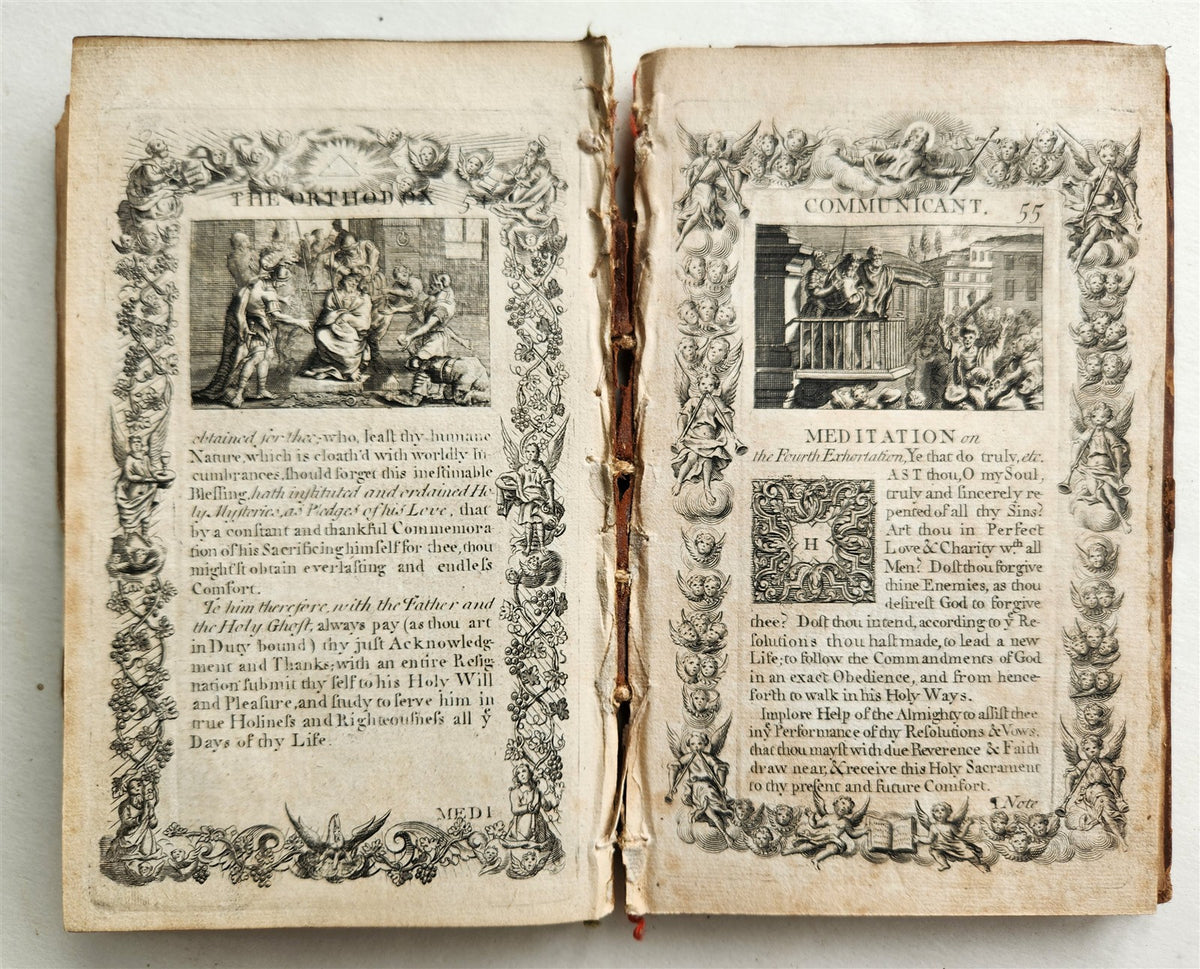 1721 ORTHODOX COMMUNICANT in ENGLISH antique ILLUSTRATED by J. STURT