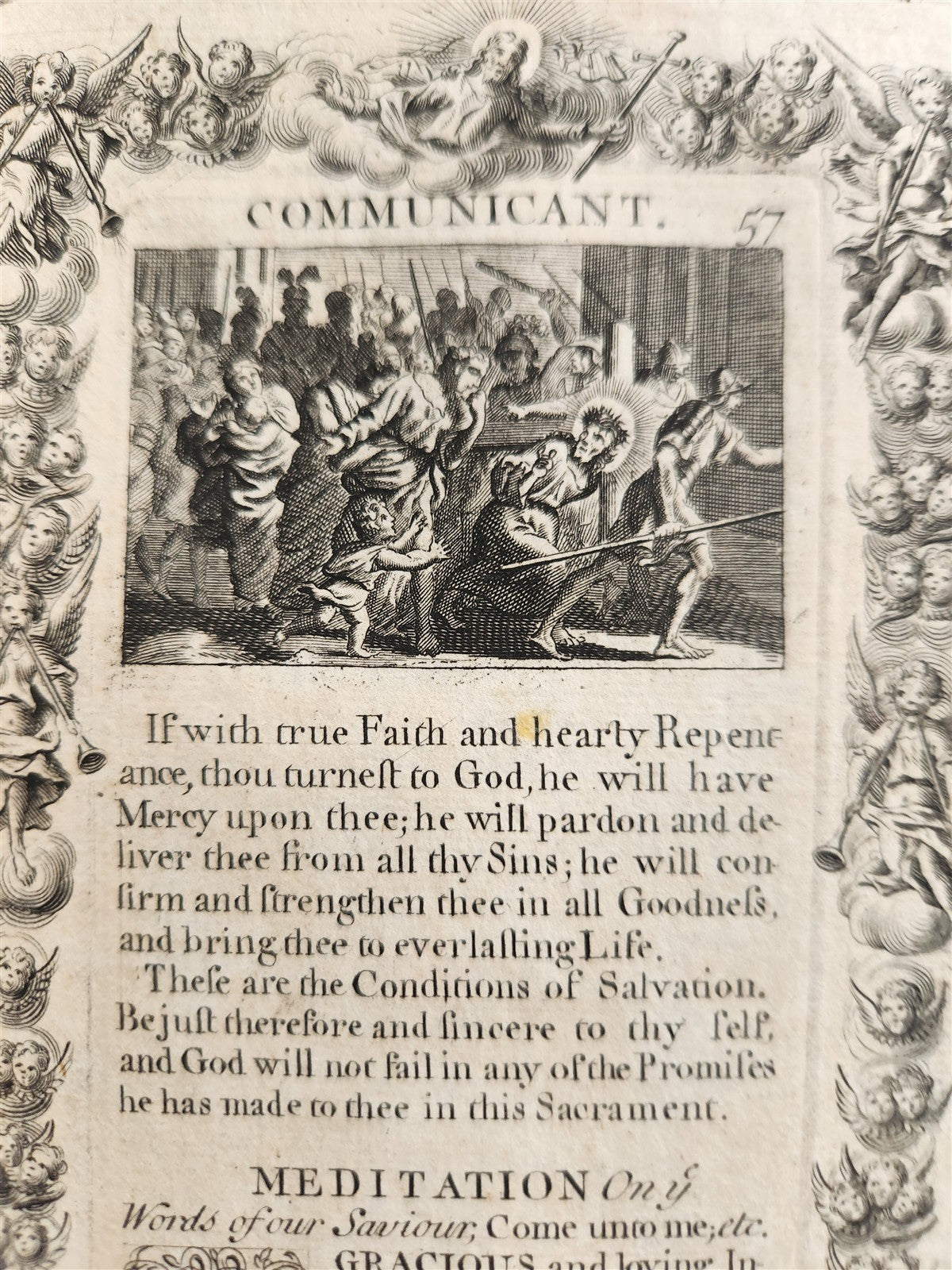 1721 ORTHODOX COMMUNICANT in ENGLISH antique ILLUSTRATED by J. STURT