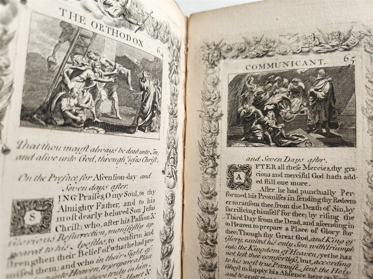 1721 ORTHODOX COMMUNICANT in ENGLISH antique ILLUSTRATED by J. STURT