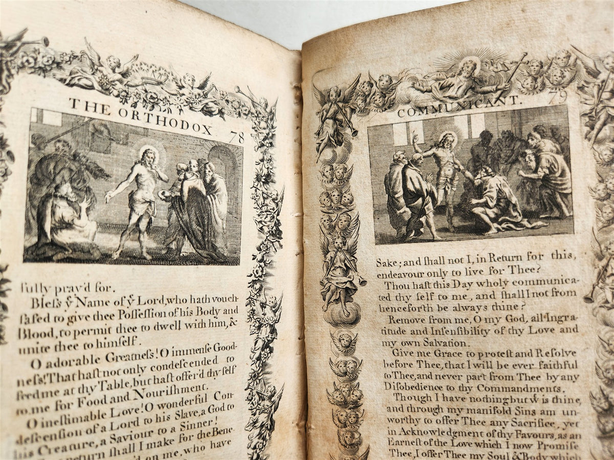 1721 ORTHODOX COMMUNICANT in ENGLISH antique ILLUSTRATED by J. STURT