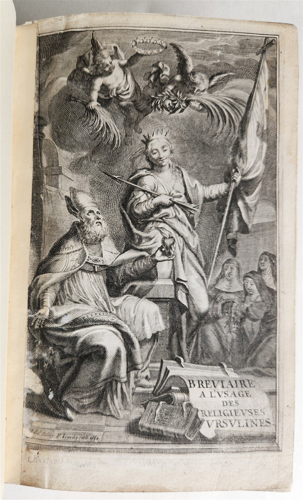 1687 BREVIARIUM in LATIN antique ILLUSTRATED Breviaire tire du romain
