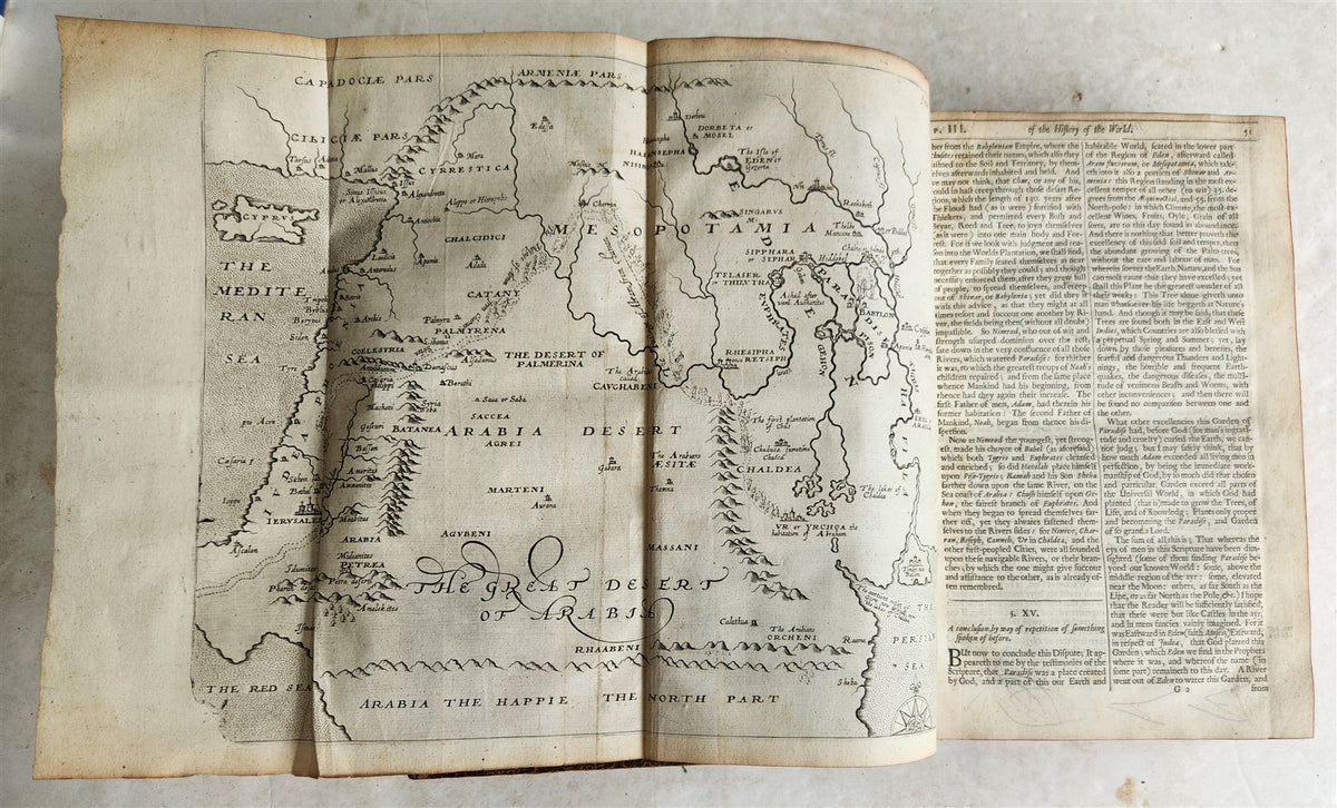 1666 HISTORY of the WORLD by WALTER RALEIGH antique ILLUSTRATED w/8 MAPS English