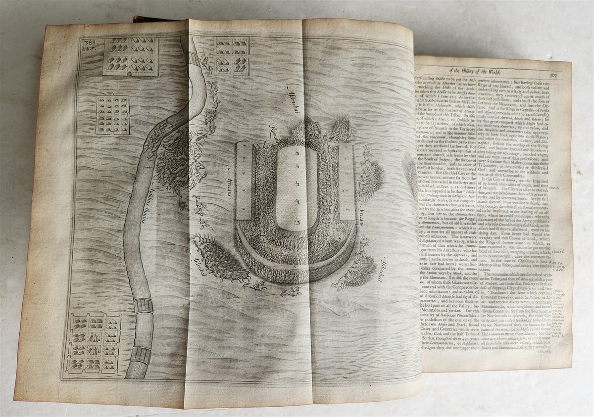 1666 HISTORY of the WORLD by WALTER RALEIGH antique ILLUSTRATED w/8 MAPS English