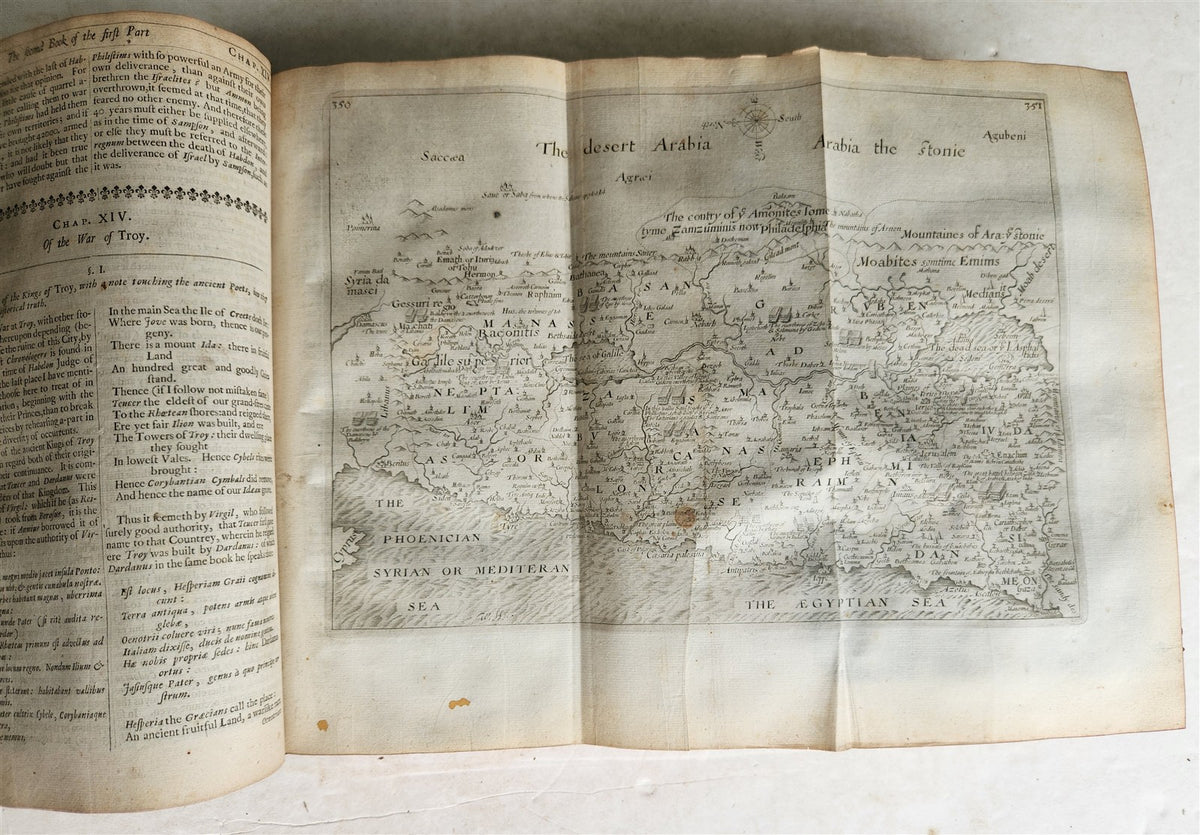 1666 HISTORY of the WORLD by WALTER RALEIGH antique ILLUSTRATED w/8 MAPS English