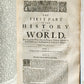 1677 HISTORY of the WORLD by WALTER RALEIGH antique ILLUSTRATED w/8 MAPS English