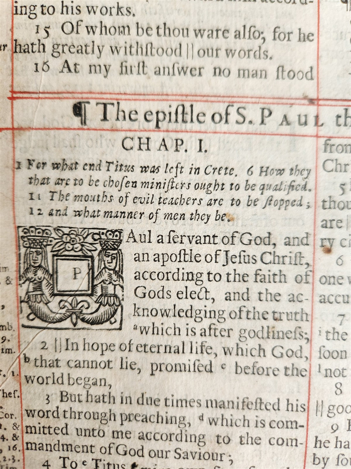 1677 BIBLE in ENGLISH antique King James version CAMBRIDGE 17th CENTURY