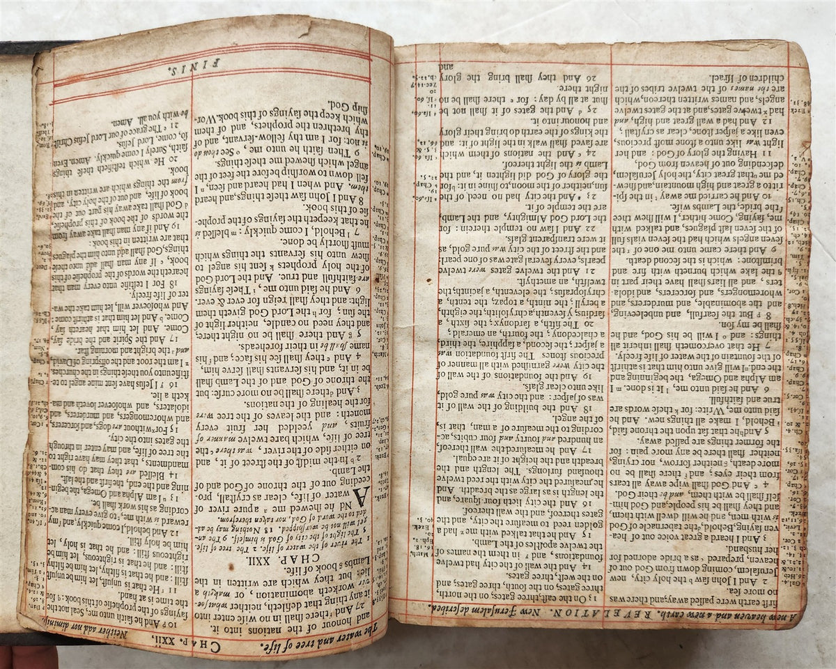 1677 BIBLE in ENGLISH antique King James version CAMBRIDGE 17th CENTURY