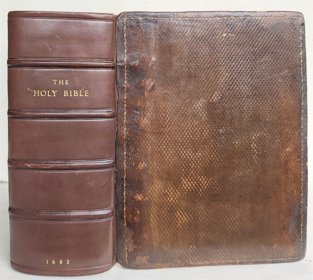 1682 BIBLE in ENGLISH antique King James version CAMBRIDGE John Hayes 17th CENT.