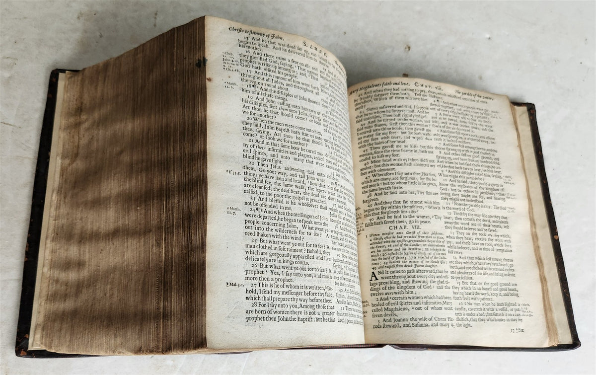 1682 BIBLE in ENGLISH antique King James version CAMBRIDGE John Hayes 17th CENT.