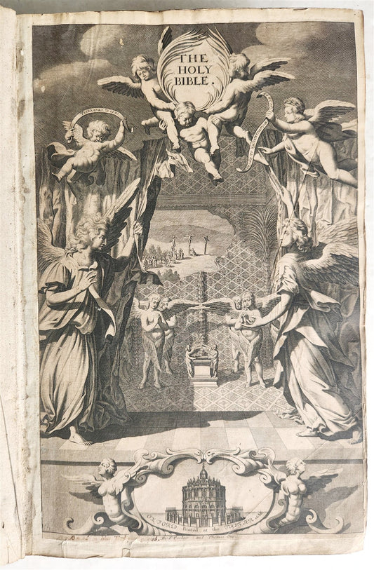 1685 BIBLE in ENGLISH MASSIVE FOLIO 17th century ANTIQUE