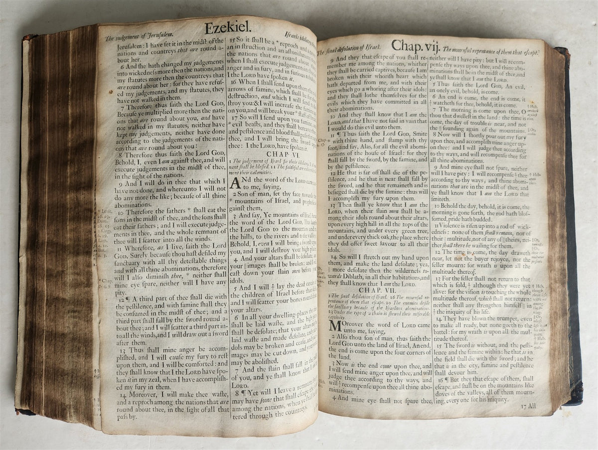 1685 BIBLE in ENGLISH MASSIVE FOLIO 17th century ANTIQUE